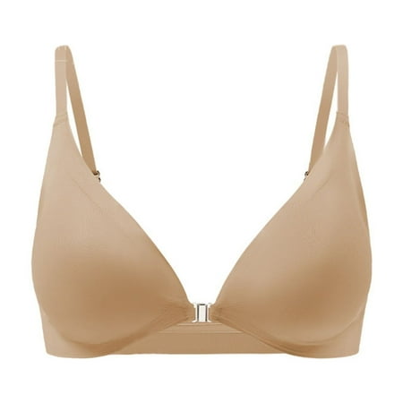 Pavied Minimizer Bras Bralettes for Women Seamless Bras Non Marking Large Size Lingerie Women s Thin Of Small Breasts Gathered Adjustable Feelingirl Bra Plus Size Bra Khaki M