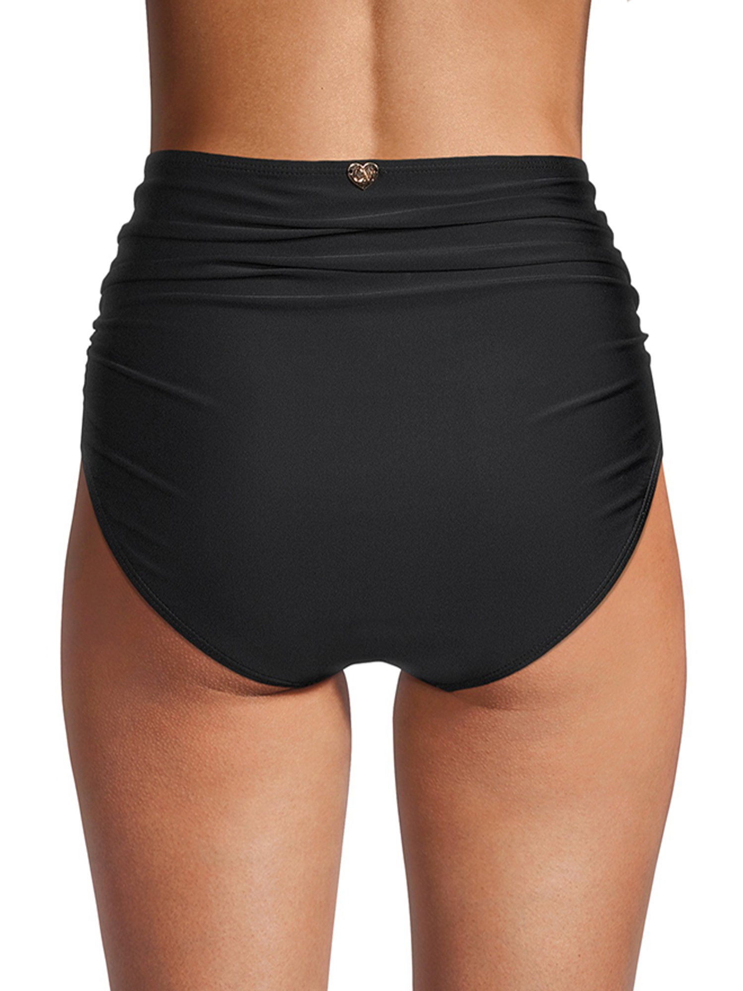 Catherine Malandrino Women's High Waisted Ruched Bikini Bottom