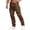 Khaki, variant on Mens Cargo Pants Print Joggers with Multiple Pockets Casual Trousers Pants