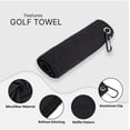 thumbnail image 3 of 2PCS Multi-Color Microfiber Golf Towel – Ultra-Absorbent Waffle Pattern for Golf Clubs & Balls (black,30*30cm), 3 of 8
