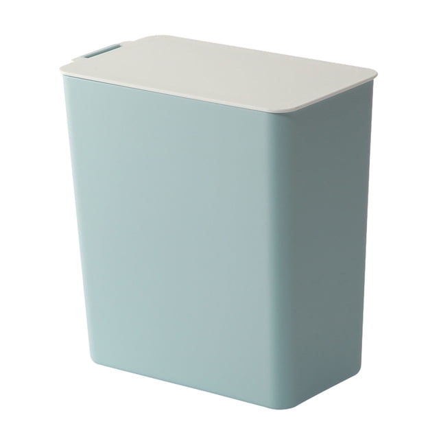 Small Trash Can Desktop Covered Plastic Push Type Trash Can, Small Countertop Trash Can for Office Dressing Table Trash Can with Lid