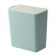 thumbnail image 2 of Plastic Desktop Trash Can with Lid | Push-Top Mini Countertop Garbage Bin for Office, Dresser, Table | Compact Design White Blue Pink | Sturdy 13.3x7.2x16.2cm | 1 Pack | Easy Clean | Organizer, 2 of 5