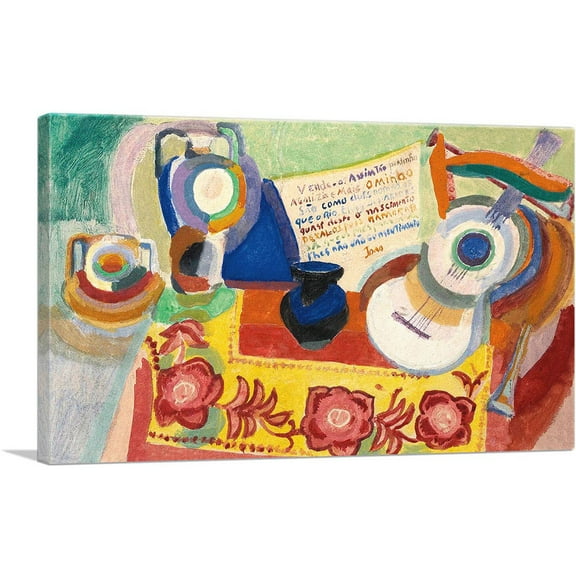 ARTCANVAS Portuguese Morning 1916 Canvas Art Print by Robert Delaunay - Size: 26" x 18" (0.75" Deep)