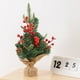 thumbnail image 3 of Mini árbol de Navidad de mesa, árbol de Navidad pequeño con nieve, mini pinos de mesa en base de arpillera con adornos de Navidad para oficina, fiesta, decoración del hogar, decoraciones de bricolaje, 3 of 5