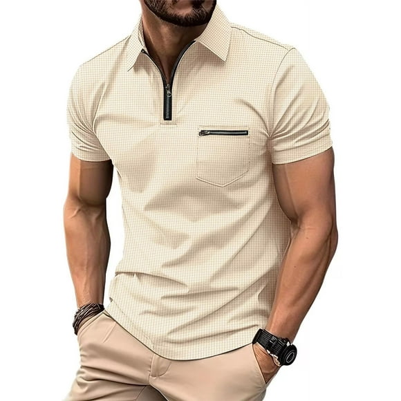 Playera Tipo Polo Corta De Moda Casual De Altacalidad Hombre