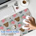 thumbnail image 4 of Long Mouse Pads for Desk,Cute Pitbull Terriers Dog and Flower Desk Mats on Top Of Desks, Desk Mouse Pad Extra Large with 3mm Non-Slip Base and Stitched Edge for Gaming,Office,Work,Home 31.5"x11.8", 4 of 6