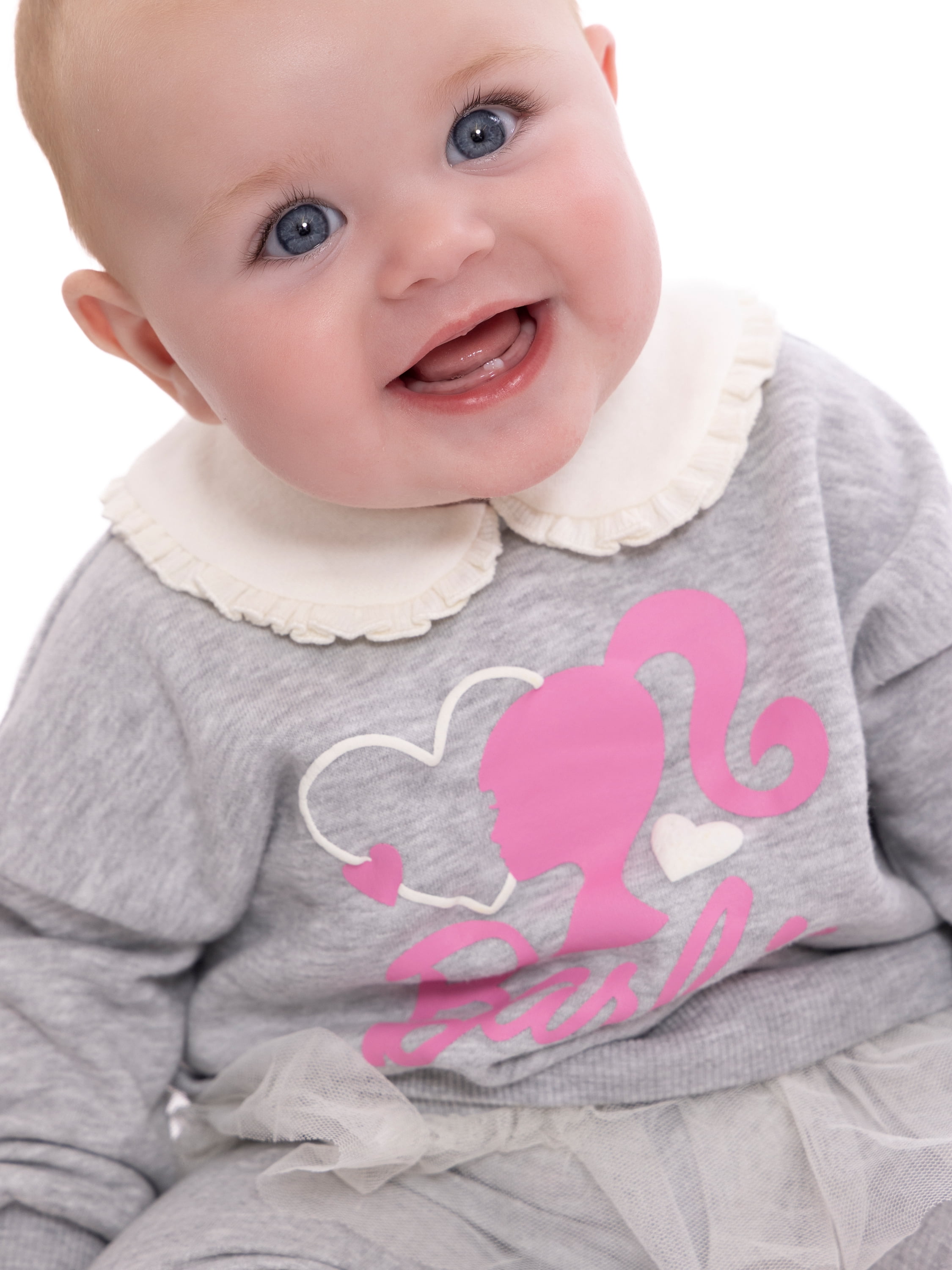 Barbie Baby Girls Long Sleeve Collared Tunic and Leggings Set, 2-Piece, Sizes 0/3M-24M