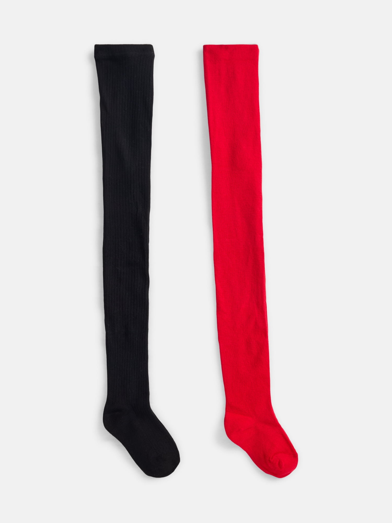 Wonder Nation Girls Rib Tights, 2-Pack, Size Small