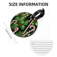 thumbnail image 5 of Christmas 2Pcs PU Leather Round Luggage Tags with Privacy Cover and Name ID Tag for Suitcase, Handbags, Backpacks, School Bags, 5 of 6
