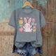 thumbnail image 2 of TaTaai Short Sleeve T Shirt for Women Easter Print Round Neck Casual Loose Fit Soft Stretchy Tee Cute Fashion Top for Spring Holiday Party Daily Casual Wear Gift, 2 of 6