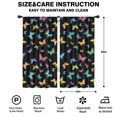 thumbnail image 2 of Black Blue Orange Butterfly Pattern Insulated Teens Curtains Set Of 2, Bedroom Essentials, Toddler Room Decor 42"x84", 2 of 5