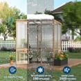 thumbnail image 4 of Gaderth 4x6FT Wooden Greenhouses with Roof Vent, Wooden Walk-in Green House with Cedar Frame, Greenhouse Kit with 6MM Thick Polycarbonate Panel, 4 of 7