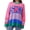 Pink, variant on Fall Winter Women Long Sleeved Letter Print Knit Sweater Pullover