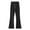 Black, variant on Bjutir Casual Pants For Kids Toddler Girls Leggings High Waisted Flare Pants Yoga Bootcut Pants Solid Color Full Length Bell Bottoms Brown 7-8 Years