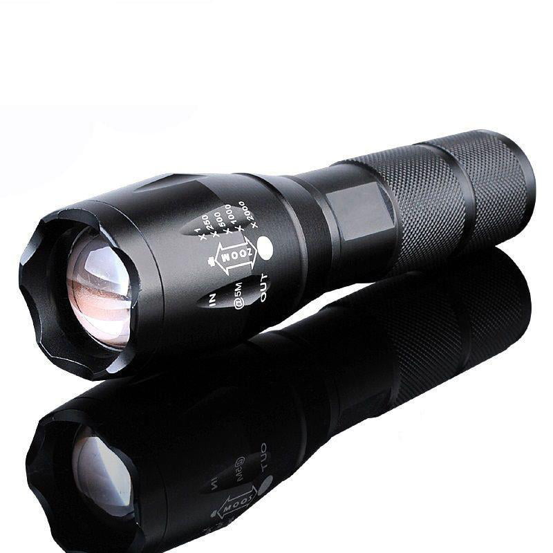 Zoomable 6000Lumens 5 Modes  XM-L T6 LED 18650 Flashlight Torch Lamp Light 