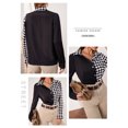 thumbnail image 4 of Camiseta Básica Camiseta básica Colorblock gasa para mujer, camisa informal, blusa, traje de oficina para mujer Cgtredaw Para estrenar, 4 of 5