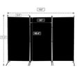 thumbnail image 4 of YASRKML Room Divider, 3 Panel Folding Privacy Screen for Office, Room Divider Screen Freestanding Partition Room Separators Fabric Panel 102"x71.3", Black, 4 of 6