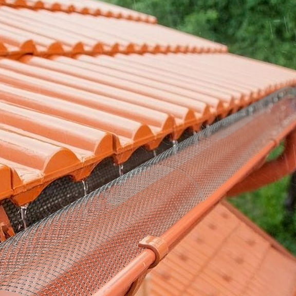 Outdoor Drainage Mesh, Easy Install Gutter Cover, 100Ft Aluminum Guard Kit
