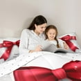 thumbnail image 4 of jejeloiu Happy New Year Bedding Comforter Set 7-Piece,Red Bow Bowtie King Bedding Sets,Rmerry Christmas Bed Sheets For Men Women,Ultra Soft Home Decor Reversible, 4 of 8