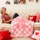 thumbnail image 5 of Lunxisen 4 Pcs Valentine's Day Throw Blanket Red Pink Heart Plaid Fuzzy Blanket Romantic Love Heart Decorative Soft Cozy Flannel Blanket for Mom Couple Home Bed Couch Chair.(100*130cm), 5 of 9