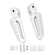 thumbnail image 4 of 2 piezas de estriberas plegables para motocicleta, universales, plegables Blanco, 4 of 9