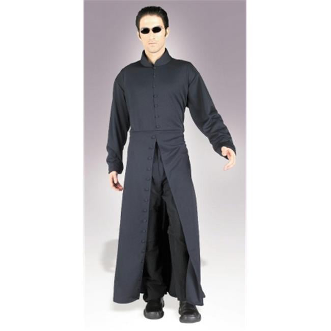 Hot Film The Matrix Neo cosplay costume Black coat pant  custom made any size 