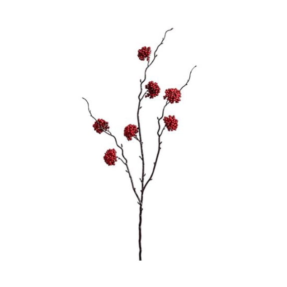 Allstate Berry Cluster Twig Artificial Spray - 34" - Red