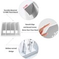 thumbnail image 4 of SHIQI-1Pcs Collapsible Plastic Magazine File Holder Vertical Binder Storage Organizer for Desk Sturdy Upright Desktop Magazine Organizer Folder Rack for Office School Home (3 Compartments, Gray), 4 of 4