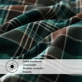 thumbnail image 2 of Simple&Opulence 100% Cotton Buffalo Check Plaid Printed Duvet Cover Set, 3 Piece Bedding Set Including 1 Comforter Cover and 2 Pillow Shams, Soft and Comfortable (Queen,Dark Green), 2 of 9