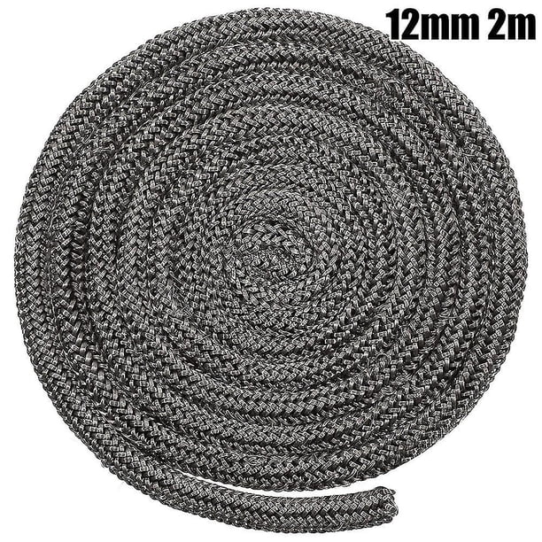 Emiif Cuerda Plana Para Estufa De Fibra De Vidrio | 10 Mm X 2 Mm X 2 Metros | Autoadhesiva | Resistente A Altas Temperaturas