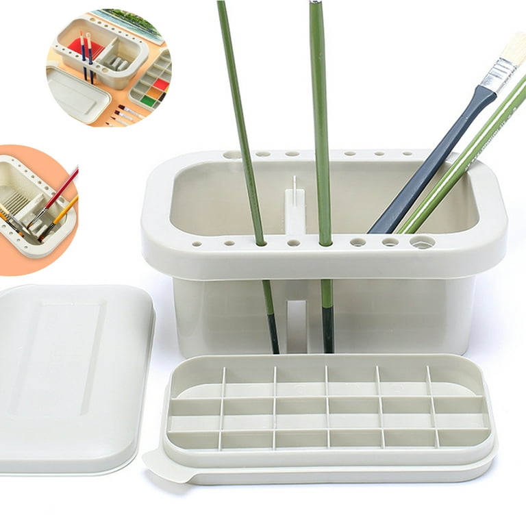 Paint Brush Cleaner Oil Paint Brush Cleaner Paint Brush Holder Painting  Brushes Organizers with Palette 