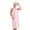 Pink, variant on Womens Bathrobe Summer Solid Color Waffle Textured Sleeveless Button Front Home Comfy Regular Wear Robe with Side Pockets
