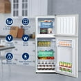 thumbnail image 6 of Kcpolre 4.8 Cu.ft Refrigerator with Freezer, 2-Door RV Fridge with Adjustable Thermostat, Compact Refrigerator with Freezer for Home, Kichen, Apartment, Office, Silver, 6 of 7