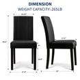 thumbnail image 3 of Subrtex Faux Leather Indoor Dining Chair Set of 8, Modern Mid-Century Chairs for Home, Black, 3 of 8