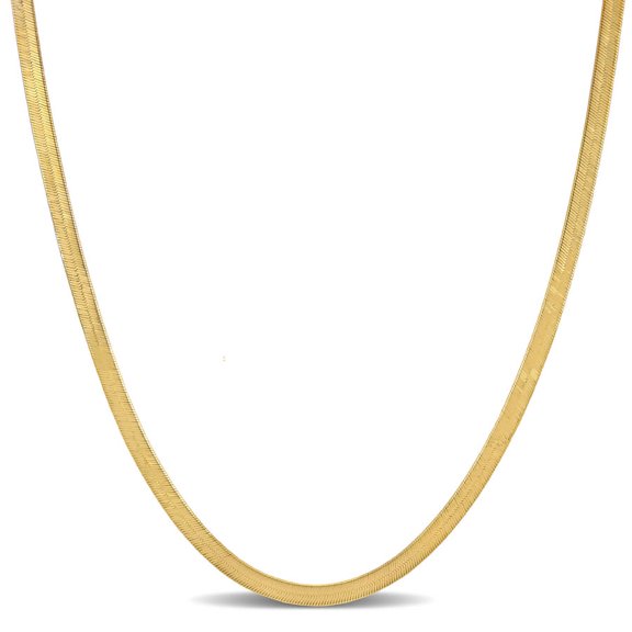 AMOUR 3.5mm Flex Herringbone Chain Necklace In 10K Yellow Gold, 20 In