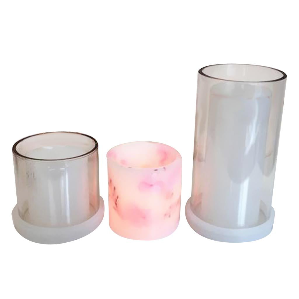 Baosity 2 Pieces 50mm 127mm Hollow Cylinder Shape Candle Making Mold Handmade Decorative Wedding Scented Candle Mold DIY Craft