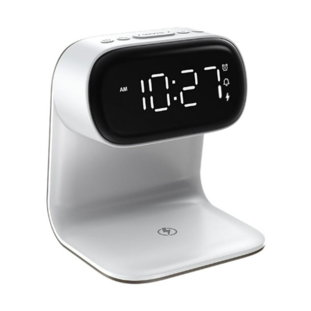 Cargador Inalámbrico De 15 W Con Reloj Digital Para Sala De Lectura, Sala De Estar, Relojes