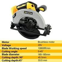 Cordless Cut Off Tool Compatible With DeWalt 20V MAX Battery(NO Battery)7" Circular Saw Brushless Compact 10800RPM For Metal/Wood/Tile/Plastic