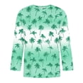thumbnail image 4 of Fengqque T-shirt de Sport à Manches Sept pour Hommes, Col Rond, Vert, TTTG(TTTG), 4 of 4