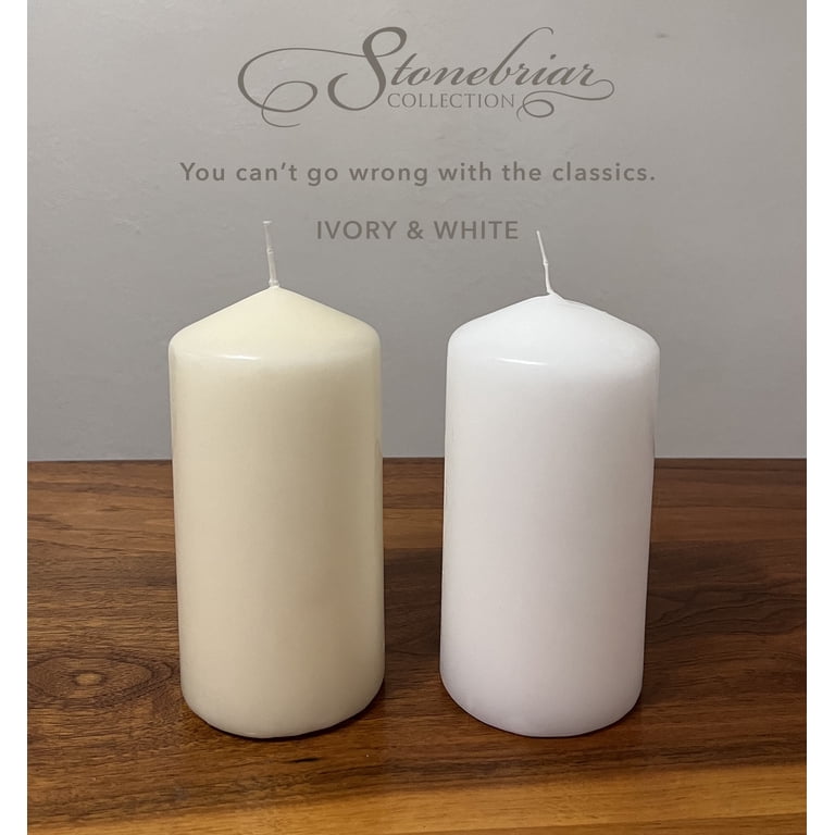 Stonebriar 3 x 6 White Pillar Candles, 6-Pack photo 2