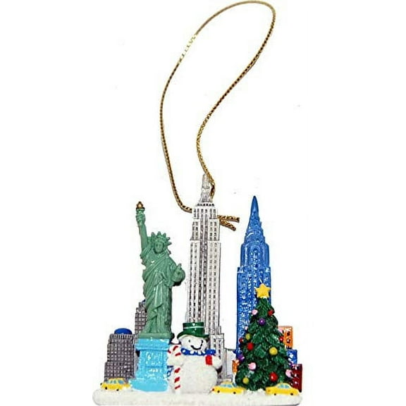 New York City Skyline Detailed Poly Resin Christmas Ornament