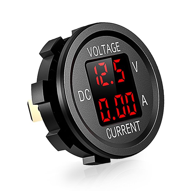cusimax Car Truck Motorcycle Digital Voltmeter Ammeter Vehicle
