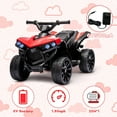 thumbnail image 3 of Jojoka 6V Kids ATV Ride on Car, Battery Powered Electric Ride on Toys for Toddlers with LED Lights, Music, Forward/Backward & Wear-Resistant Wheels, for 2-5 Years Old Boys & Girls, Red, 3 of 6
