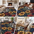 thumbnail image 5 of 6'x9' Area Rugs, Flower Floral Indoor Outdoor Area Rug for Living Room Bedroom, Cottagecore Blooms Garden Wildflower Washable Bathroom Rugs Kitchen Floor Carpet Mats Home Decor Aesthetic, 5 of 8