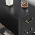 thumbnail image 4 of VECELO Nightstand with Drawer and Open Shelf for Living Room/Bedroom/Office, Black, 4 of 8