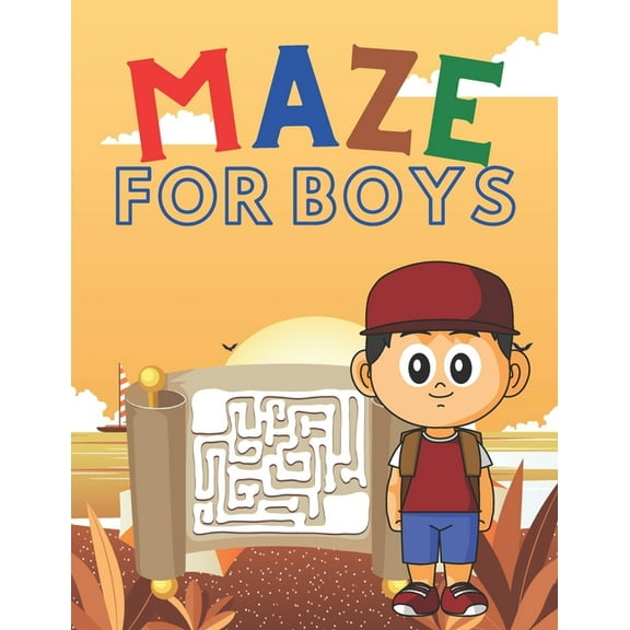 Maze for Boys: A challenging and fun maze for kids by solving mazes (Paperback)