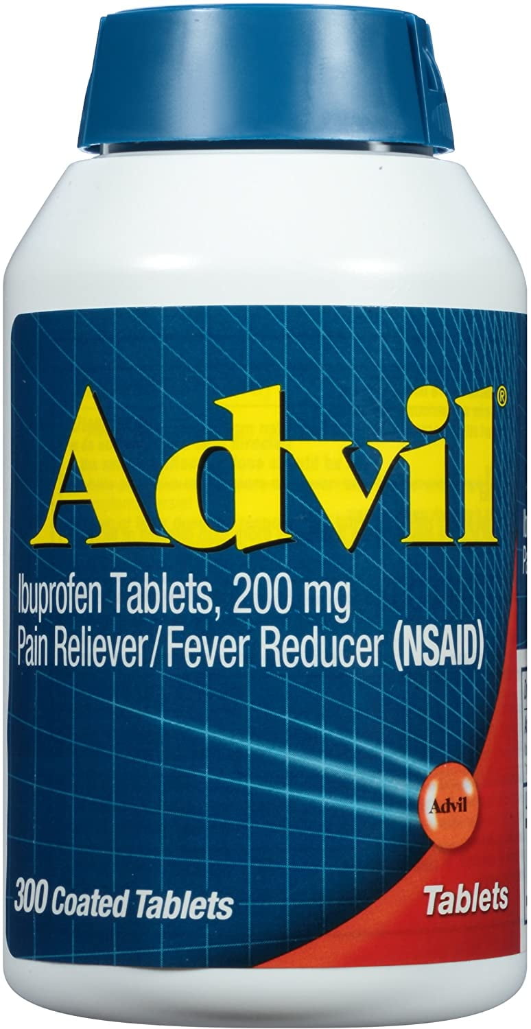 Advil Coated Tablets Pain Reliever and Fever Reducer, Ibuprofen 200mg