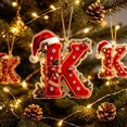thumbnail image 6 of Yeciiwht Letters Christmas Tree Ornaments – Santa Hat Alphabet Xmas Tree Hanging Decorations, Holiday Party & Home Gift - Letter K, 6 of 7