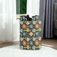 thumbnail image 6 of Yayeee Freestanding Laundry Hamper with Handle Collapsible Large Storage Basket for Clothes, Blue Geometric Flowers, 6 of 7
