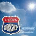 thumbnail image 5 of Chuck's Workshop (5 Pack) 6 inch X 6 inch Shield Shaped Heavy Duty 3.2 mil Vinyl Decals Weather Resistant, UV Protected To last, Gift for Dads and Uncles Classic Americana Crafted in, 5 of 6
